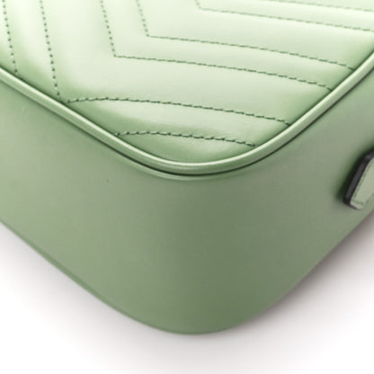 Gucci Calfskin Matelasse Chevron Small GG Marmont Chain Shoulder Bag Salamander Green 11 of 11
