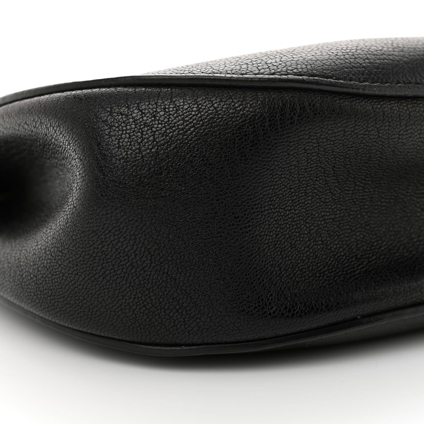 Grained Lambskin Drew Shoulder Bag Black