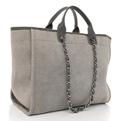 Chanel Canvas Large Deauville Tote Grey 3 of 11