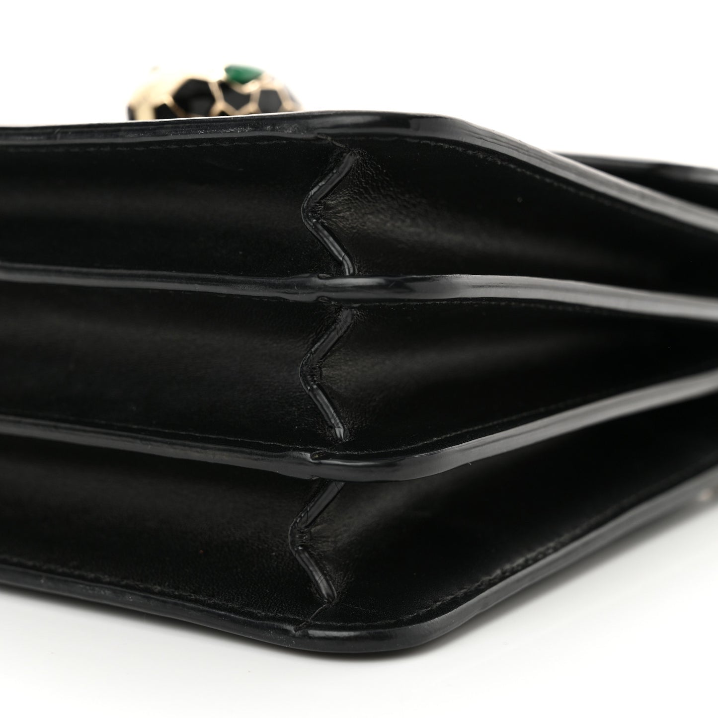 Calfskin Serpenti Forever Top Handle Black
