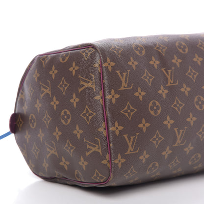 Louis Vuitton Monogram Totem Speedy 30 Magenta 6 of 8