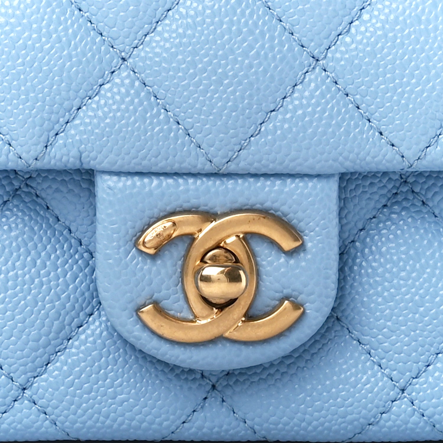 Chanel Shiny Caviar Pick Me Up Flap Belt Bag Light Blue 10 of 14