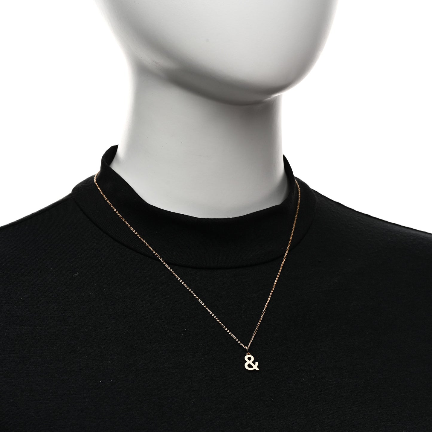 18K Rose Gold Ampersand Pendant Necklace