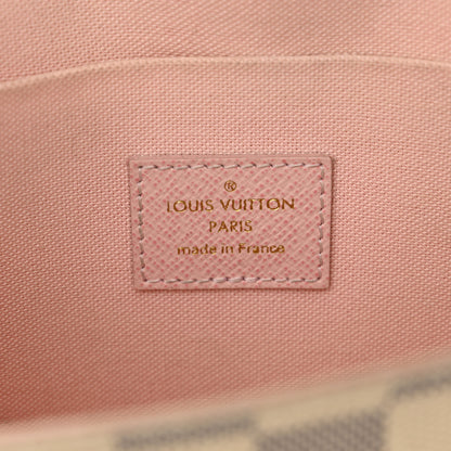 Louis Vuitton Damier Azur Pochette Felicie Chain Wallet Rose Ballerine 7 of 15