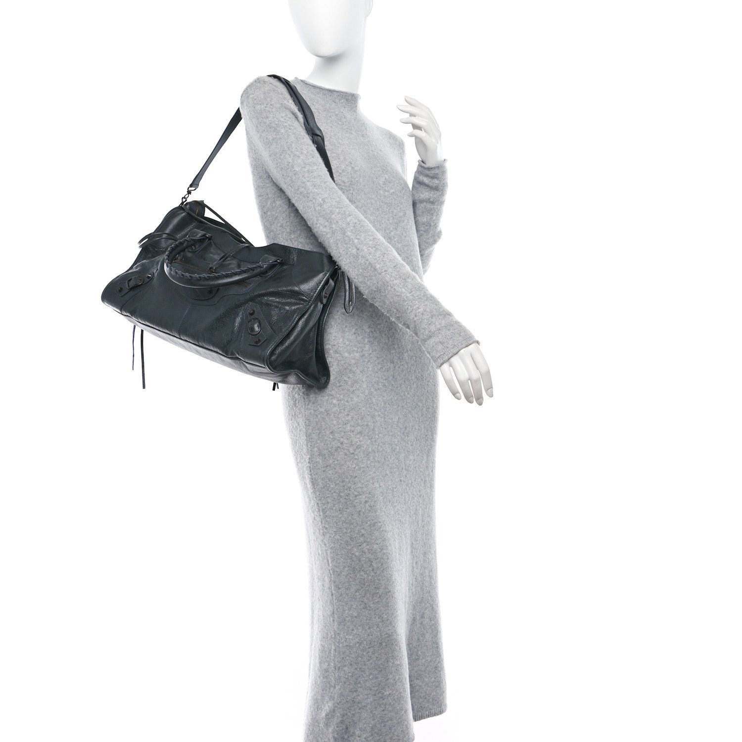 Balenciaga Agneau Classic Hardware Part Time Anthracite 2 of 9