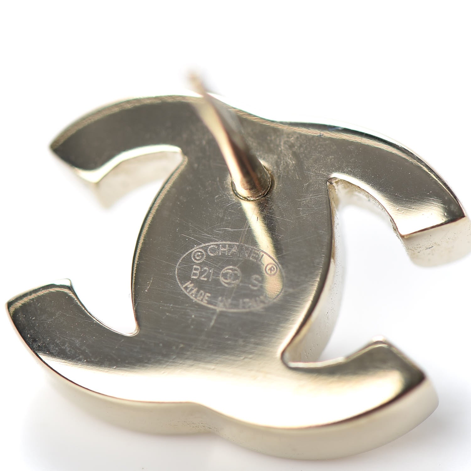 Chanel Metal CC Turnlock Earrings Gold 4 of 4