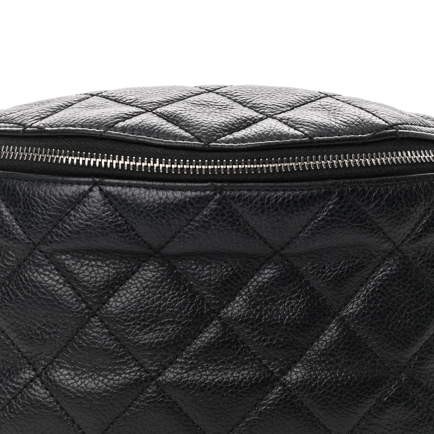Chanel Grained Calfskin Quilted Waist Belt Bag Black 8 of 10