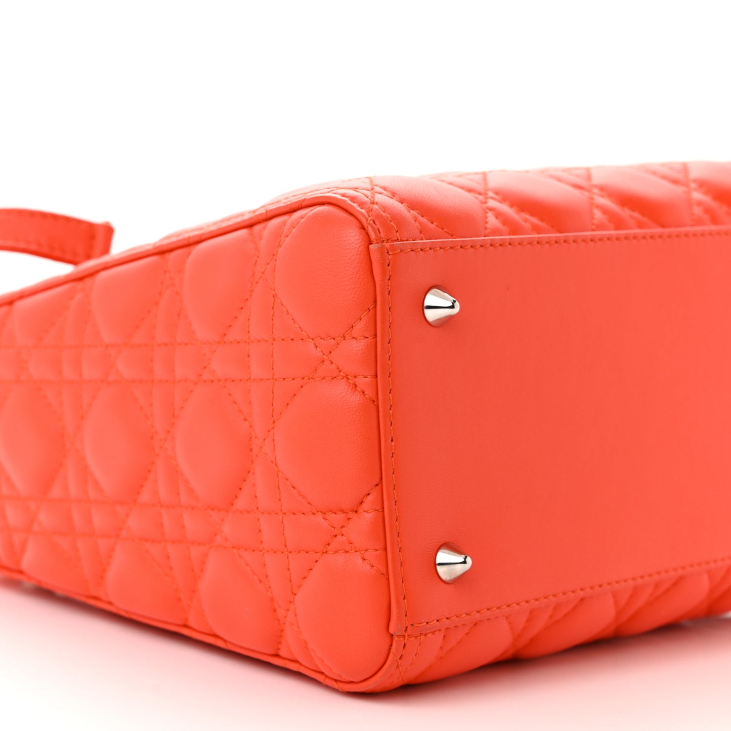 Lambskin Cannage Medium Lady Dior Orange