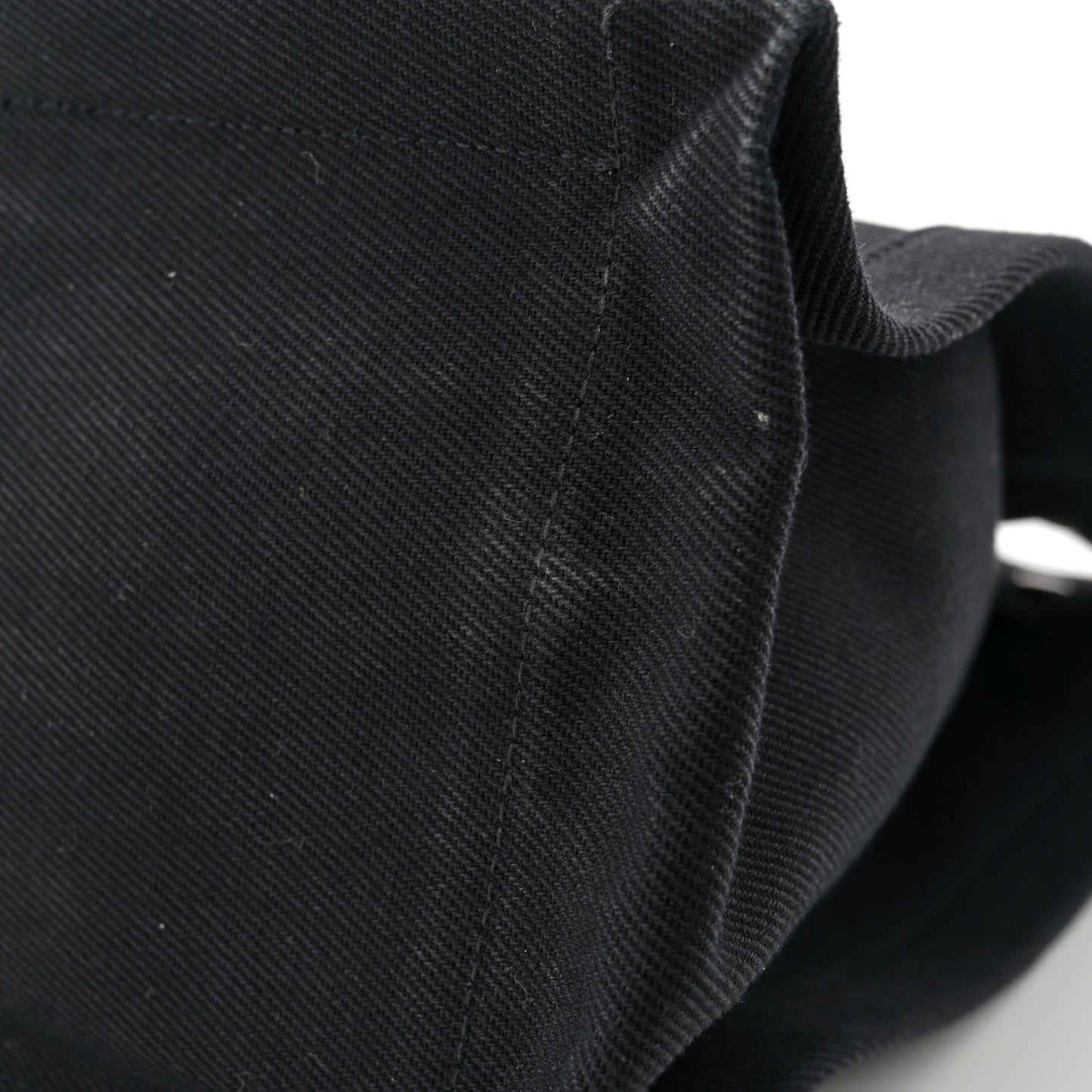 Linen Calfskin Rive Gauche Tote Black