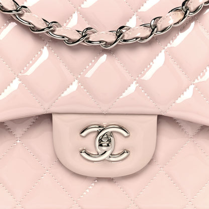 Chanel Patent Quilted Jumbo Double Flap Light Pink 7 of 11