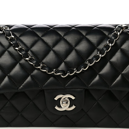 Chanel Lambskin Quilted Medium Double Flap Black 8 of 24
