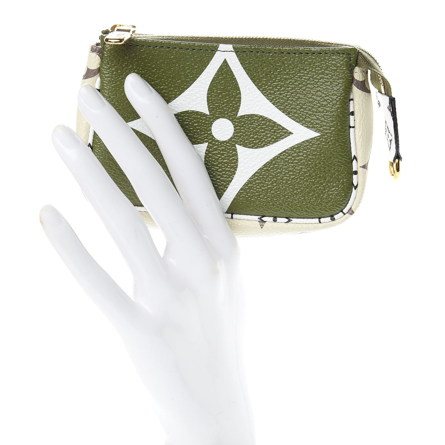 Monogram Giant Micro Pochette Accessories Kaki White
