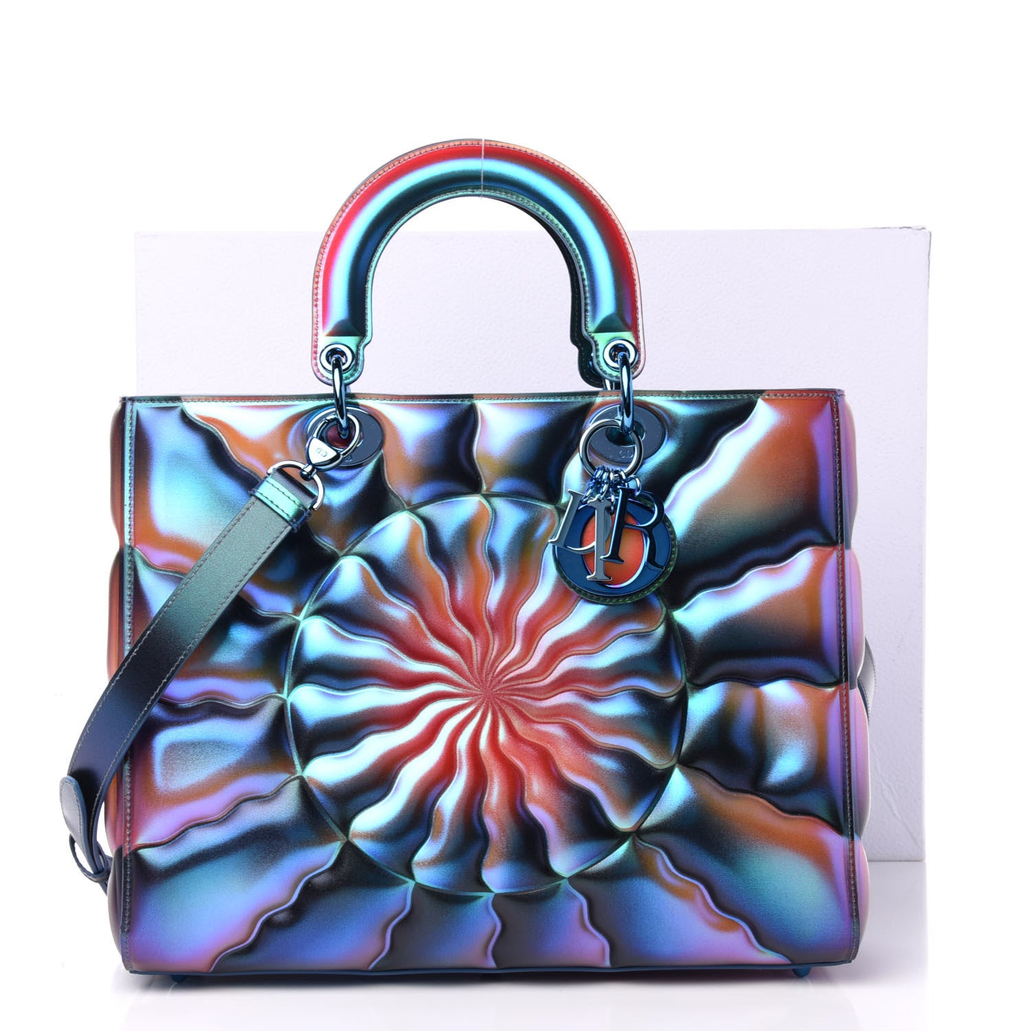 Christian Dior Metallic Iridescent Calfskin Large Judy Chicago