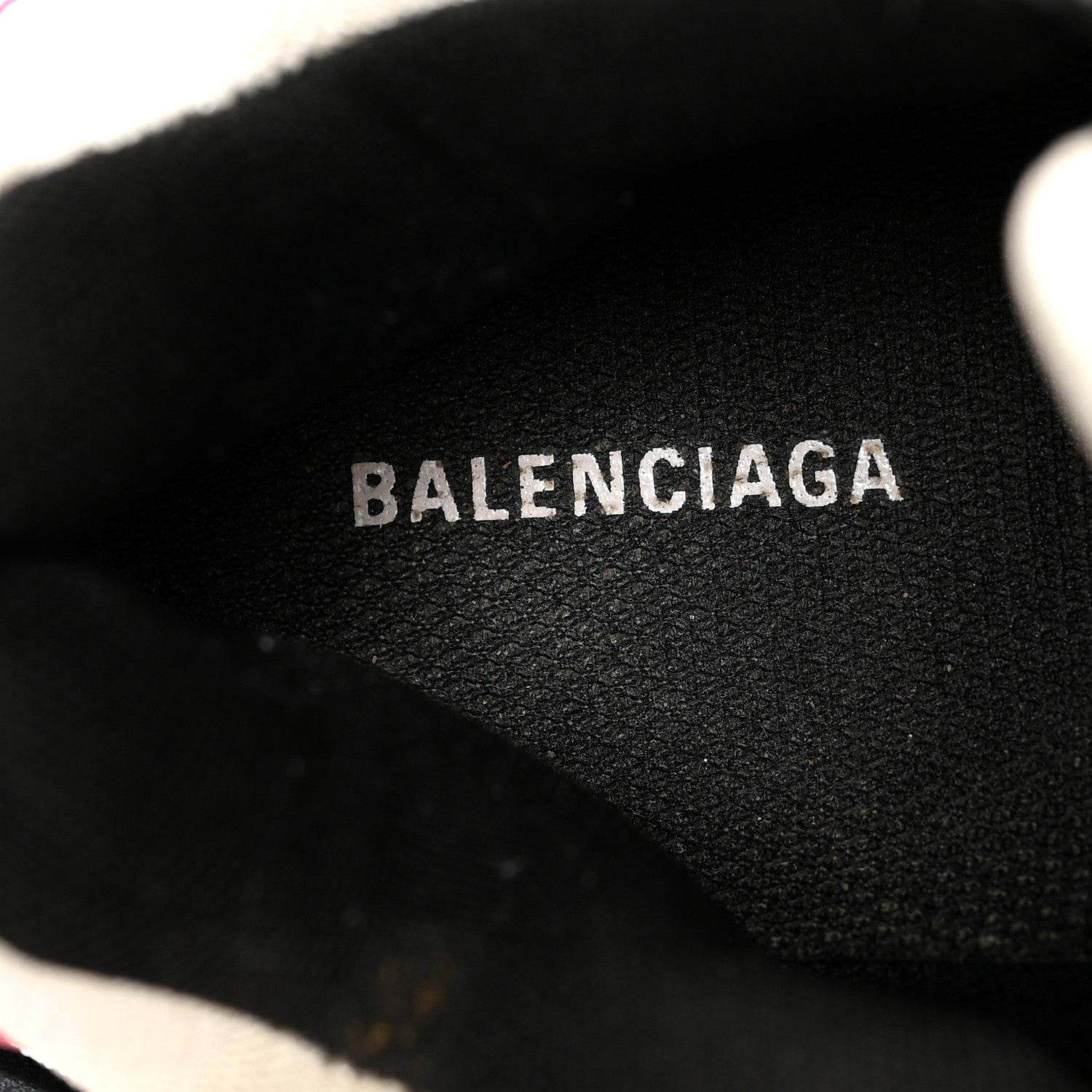 Balenciaga Fabric Mesh Womens Triple S Sneakers 36 Rose Fluo Black White 7 of 13