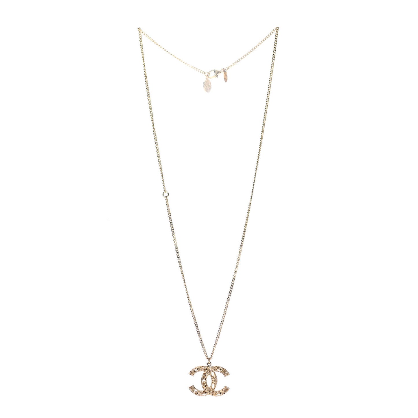 Chain CC Long Necklace Gold