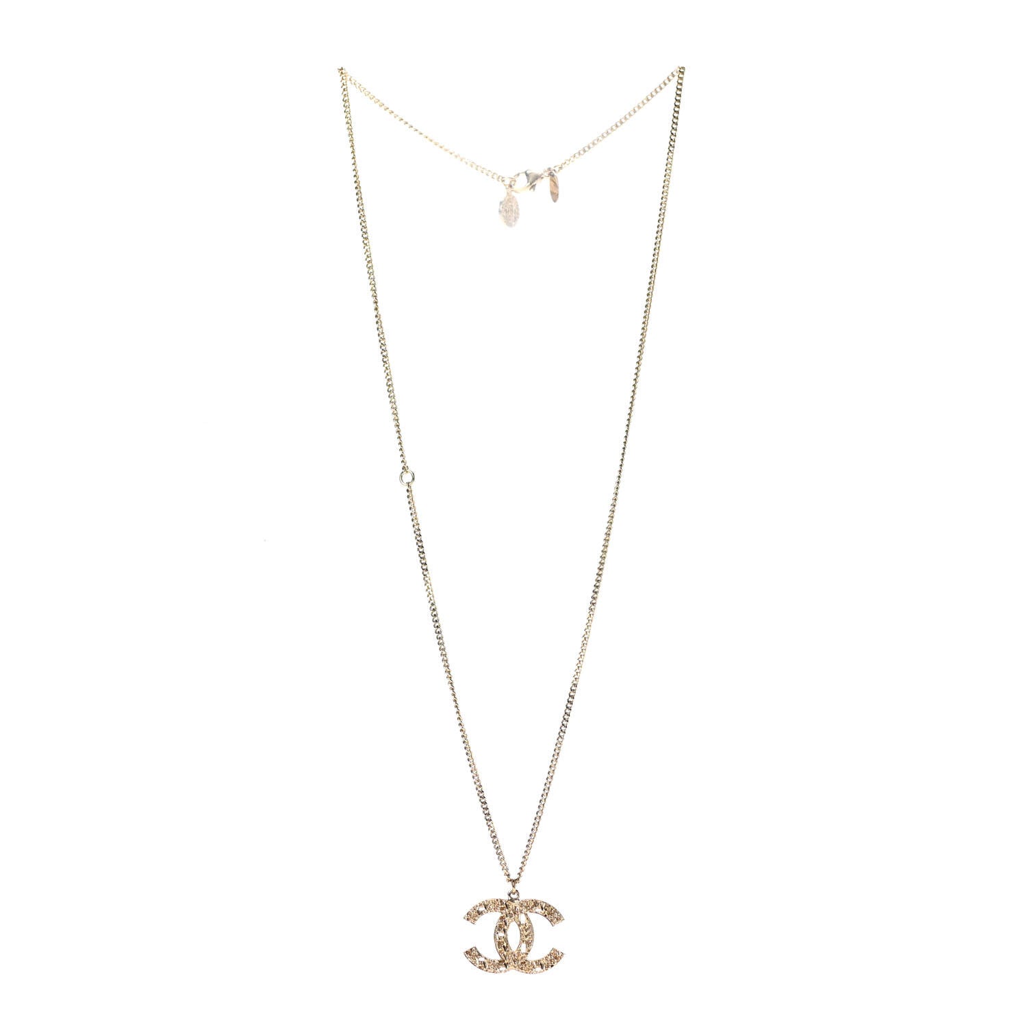 Chanel Chain CC Long Necklace Gold 3 of 6
