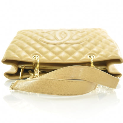 Chanel Caviar Quilted Grand Shopping Tote GST Beige 6 of 10