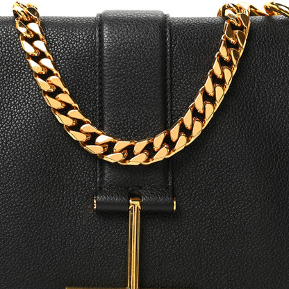 Tom Ford Grained Calfskin Tara Chain Shoulder Bag Black 7 of 9