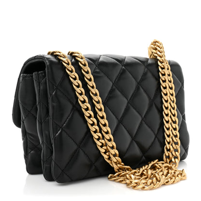 Chanel Lambskin Quilted Small Pillow Crush Flap Black 3 of 11