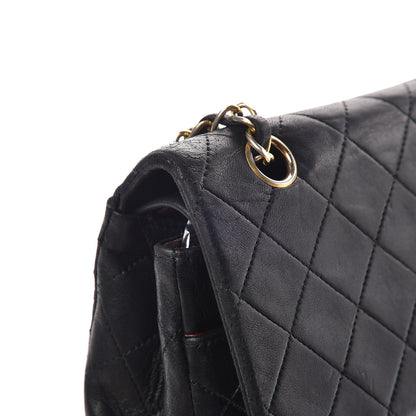 Chanel Lambskin Quilted Medium Double Flap Black 20 of 27