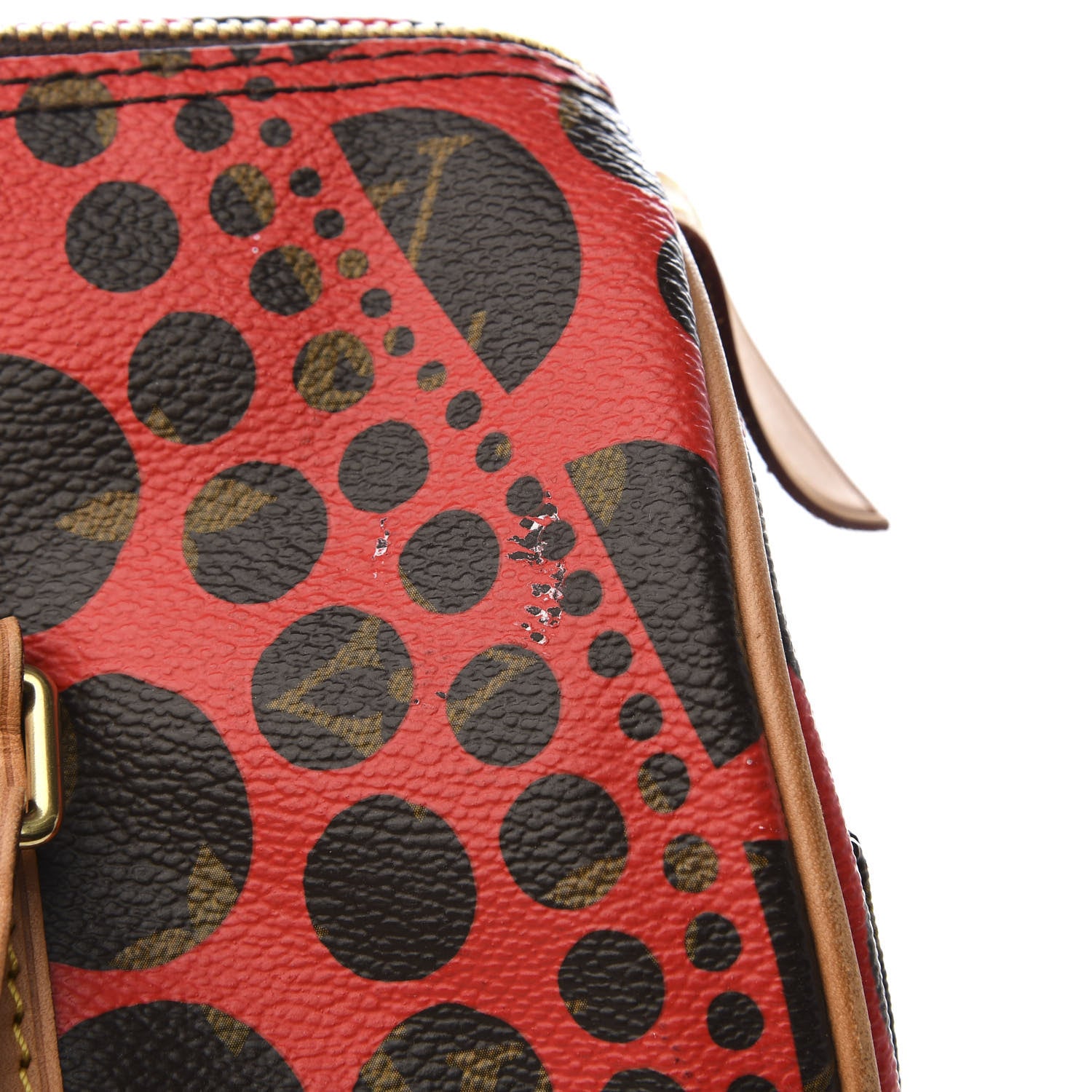 Louis Vuitton Monogram Kusama Pumpkin Dots Papillon 30 Red 10 of 11