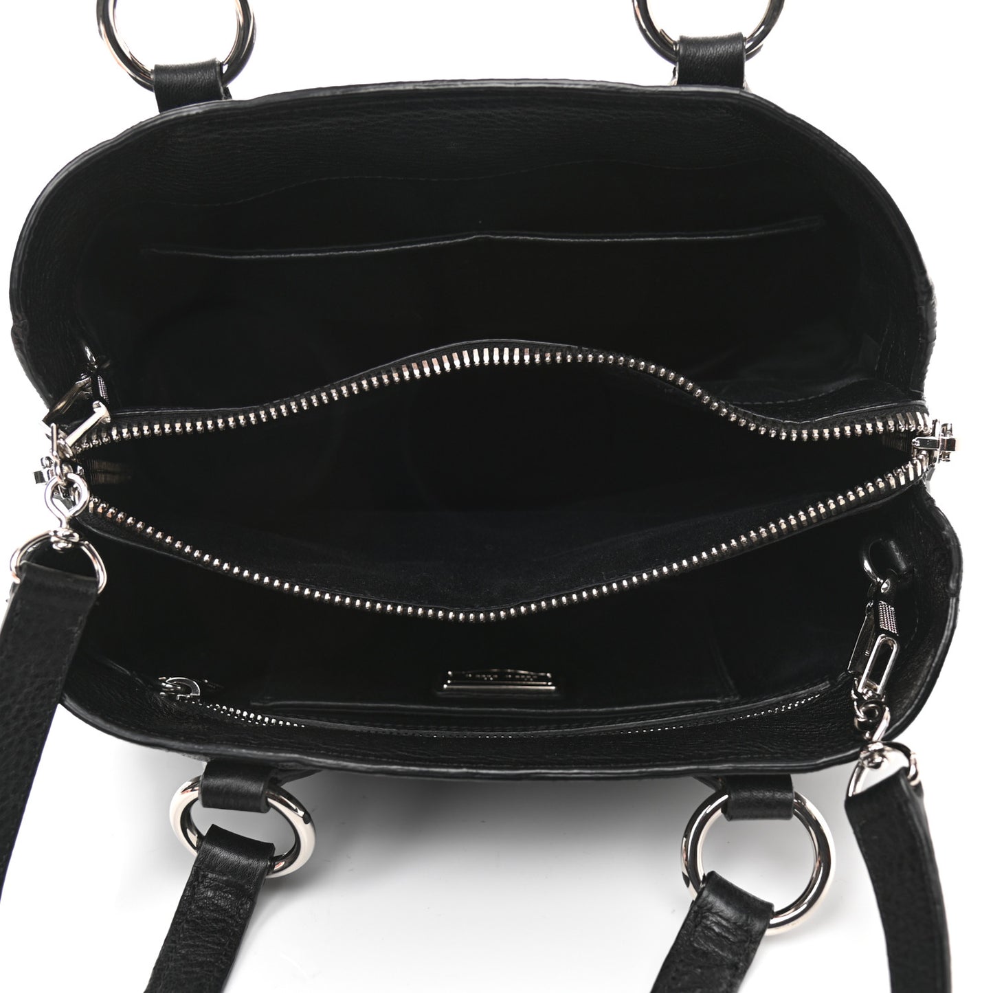Vitello Phenix Shopping Tote Black