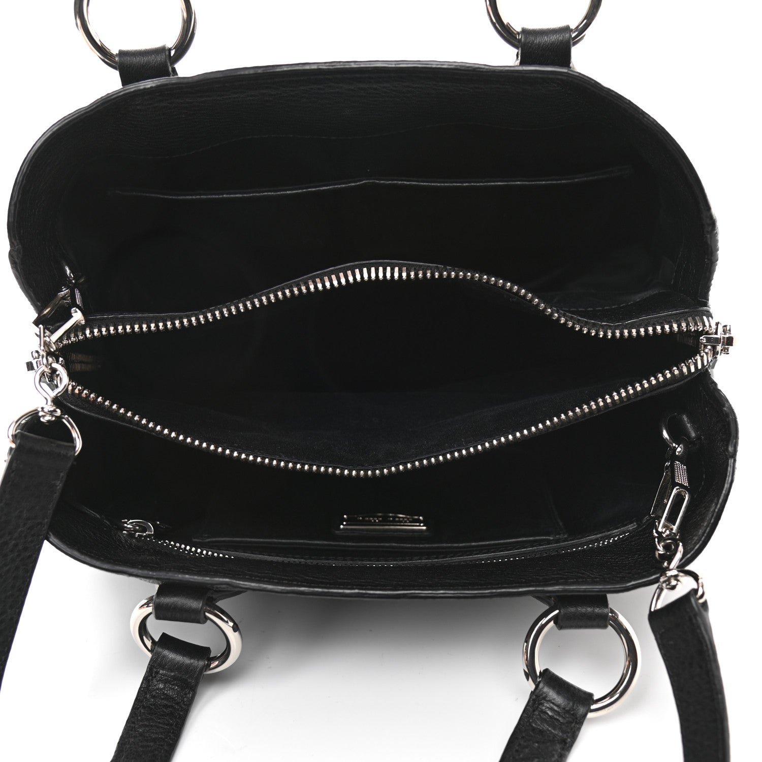 Miu Miu Vitello Phenix Shopping Tote Black 4 of 7