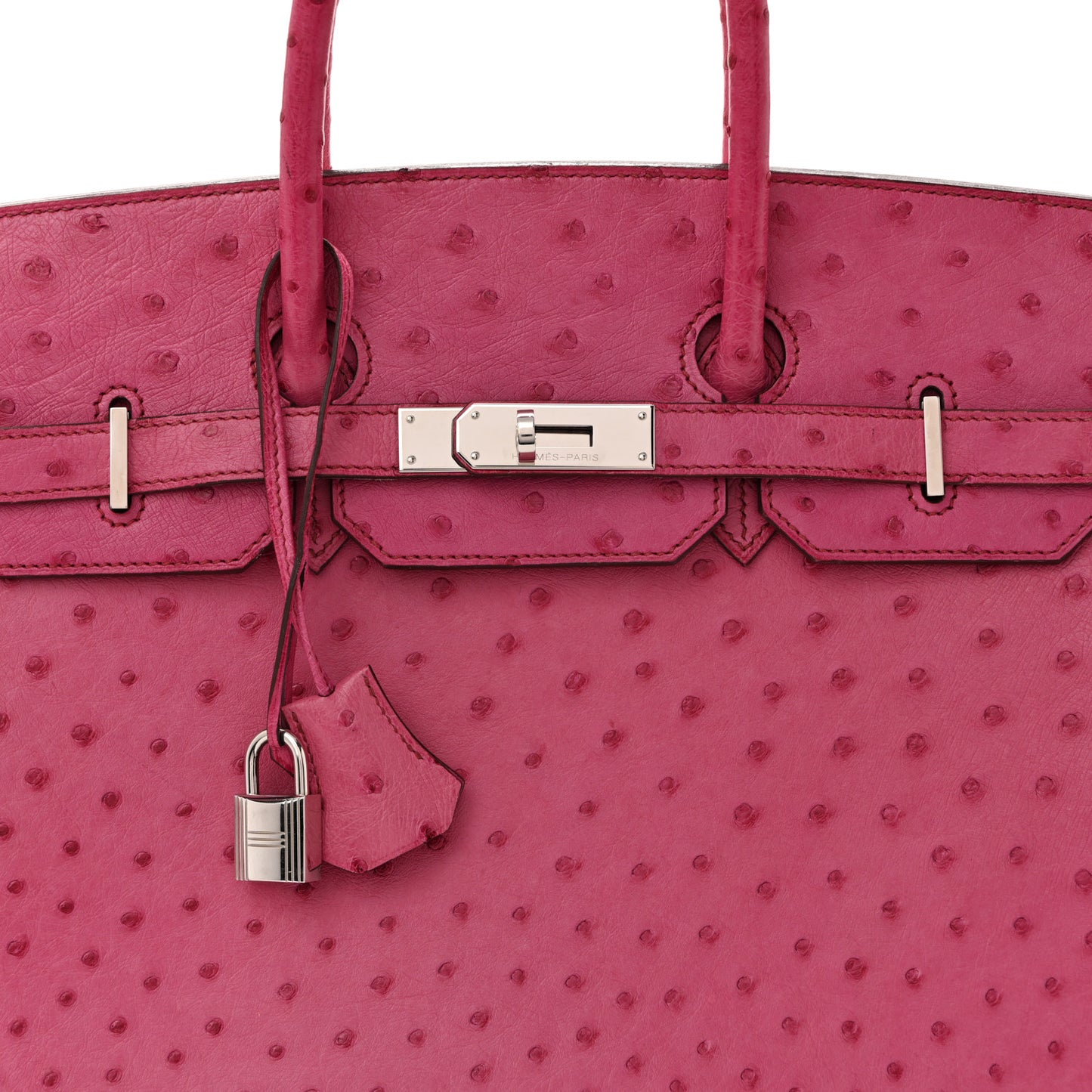 Ostrich Birkin 35 Fuchsia