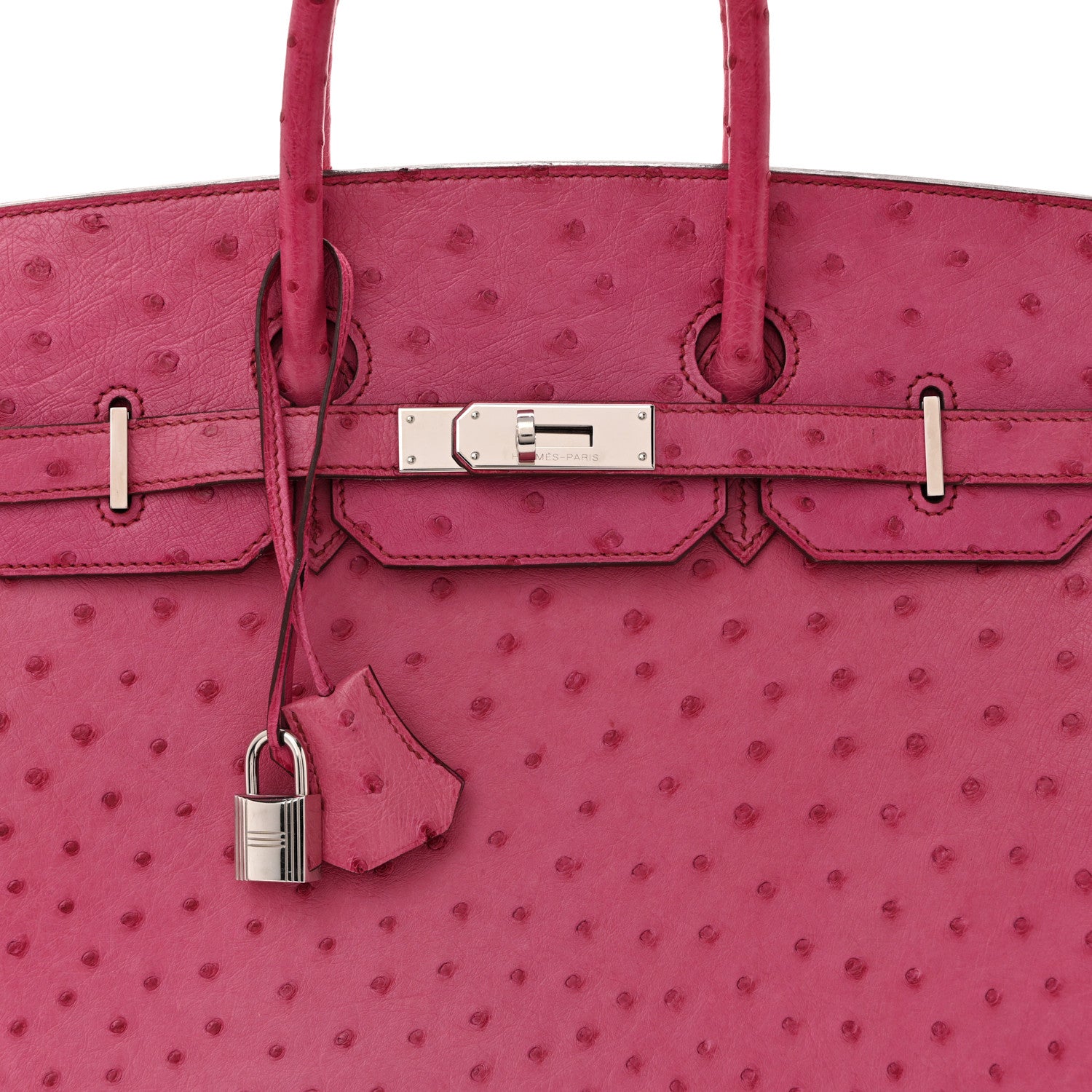 Hermes Ostrich Birkin 35 Fuchsia 8 of 17