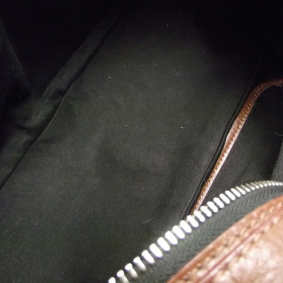 Calfskin Large Betty Shoulder Bag Chocolate