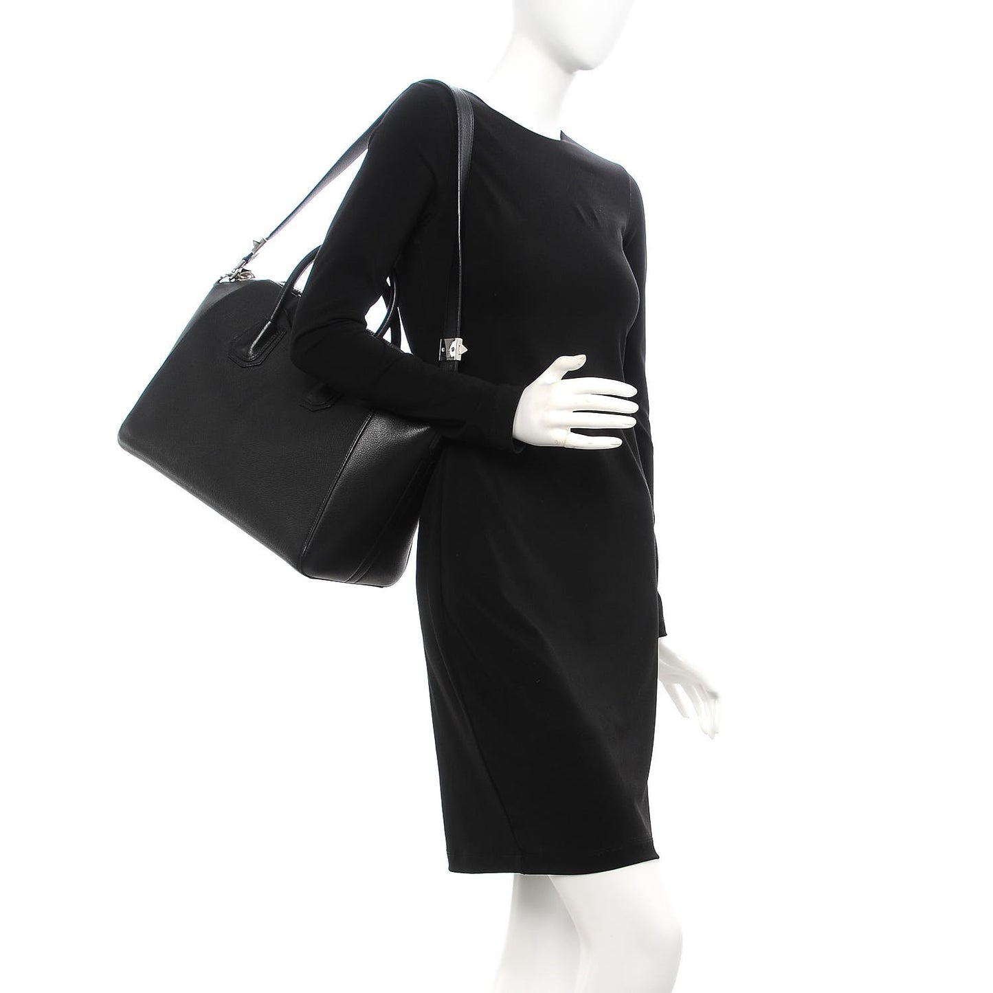 Sugar Goatskin Medium Antigona Black