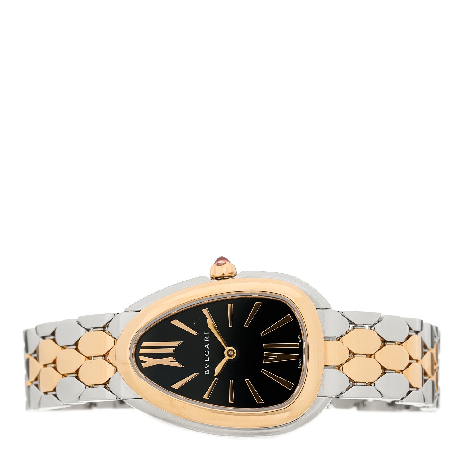 Bulgari Stainless Steel 18K Rose Gold 33mm Serpenti Seduttori Quartz Watch Black 2 of 5