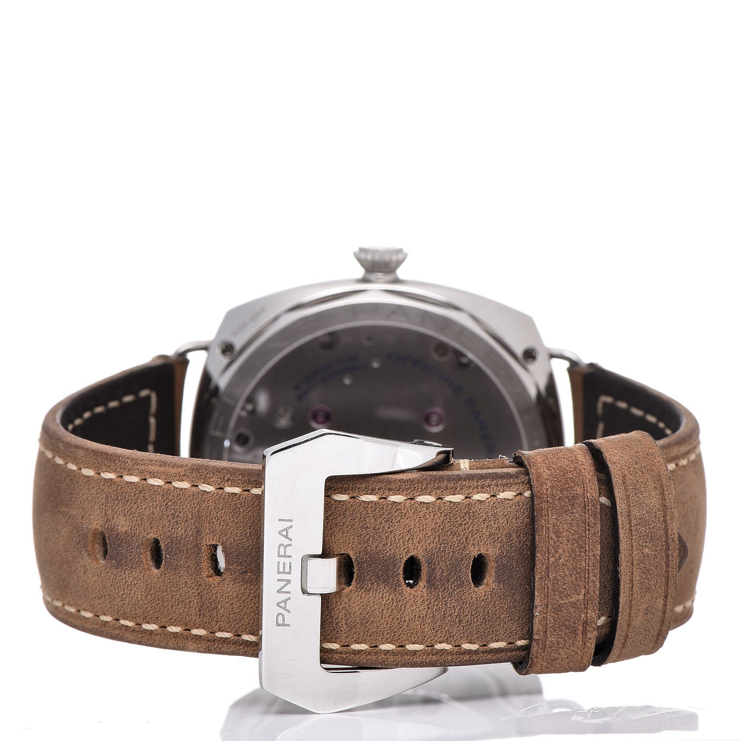 Stainless Steel Calfskin 47mm Radiomir S.L.C Manual Winding Watch Black PAM00425