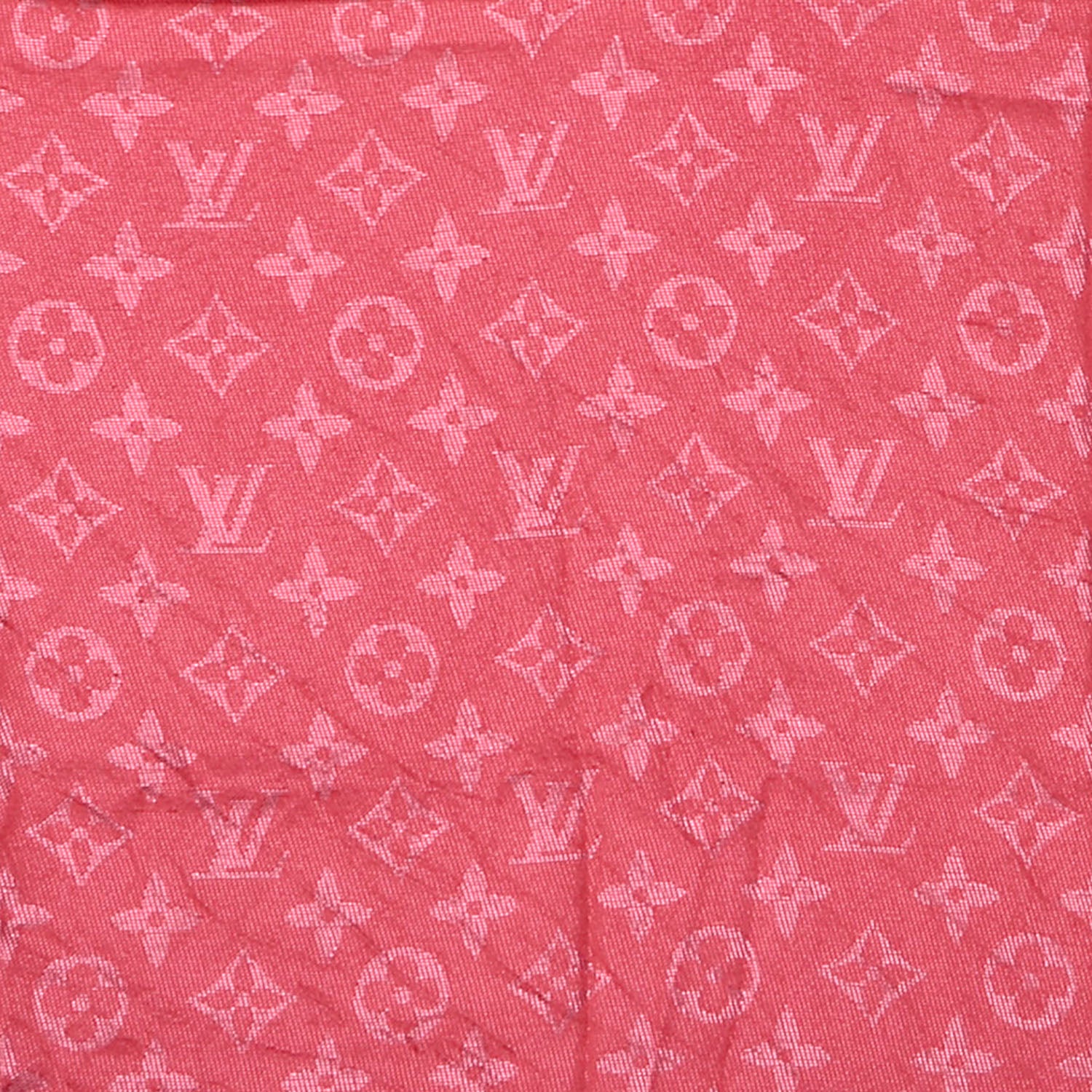 Louis Vuitton Silk Wool Monogram Voile Shawl Corail 1 of 6