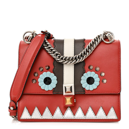 Fendi Vitello Liberty Lucido Catalan Mirror Hypnoteyes Studded Small Kan I Shoulder Bag Bloody Mary Carbone Multicolor 1 of 10