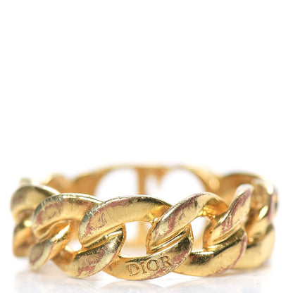 Christian Dior Metal Danseuse Etoile Chain Ring 6 Gold 3 of 4