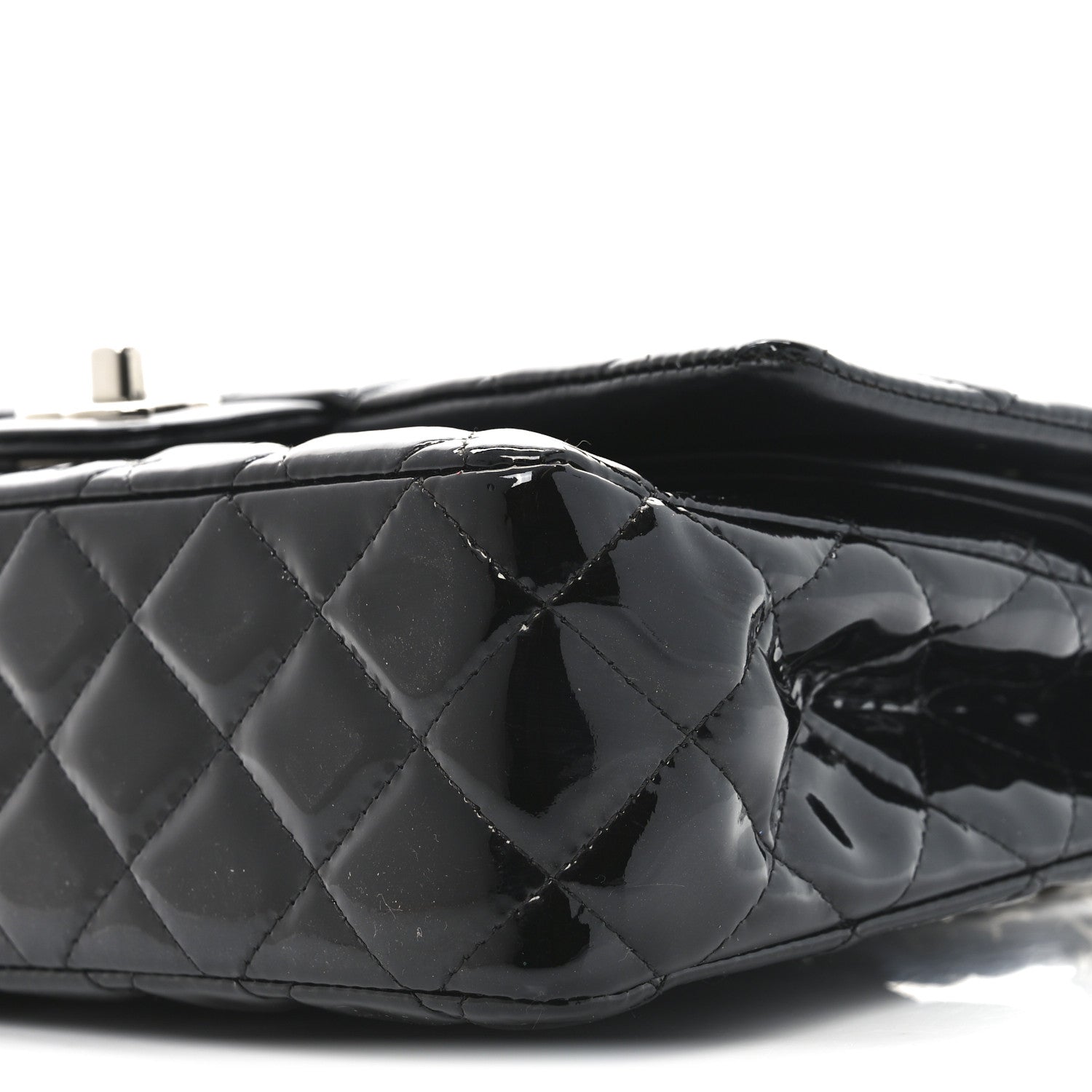 Chanel Patent Quilted Medium Double Flap Black 10 of 11