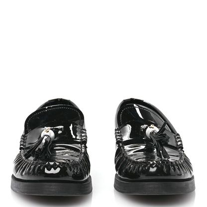 Jimmy Choo Patent Pearl Addie Loafers 40.5 Black 2 of 7