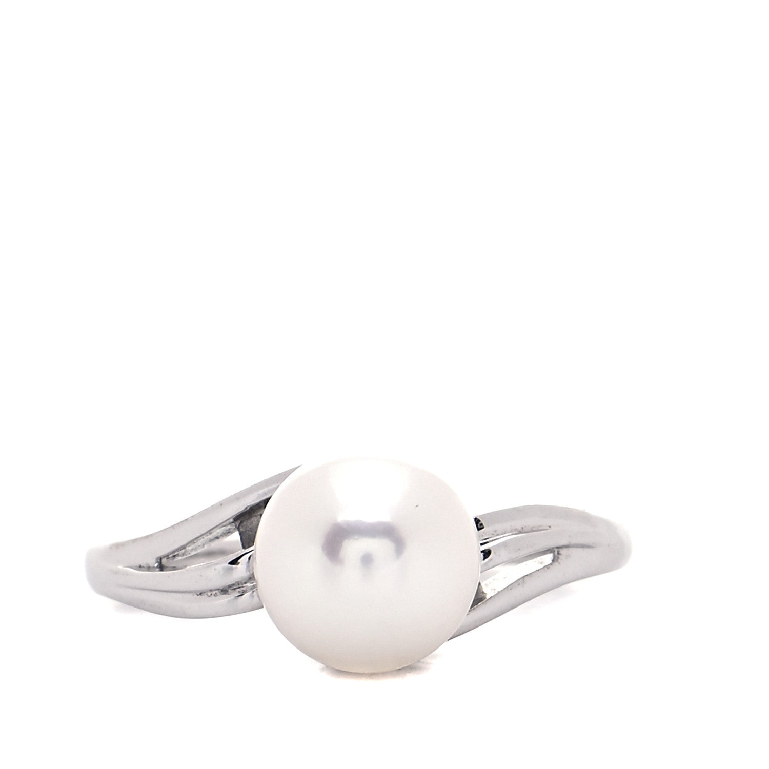 Mikimoto 18K White Gold Akoya Pearl 7mm Ring 51 5.75 1 of 5