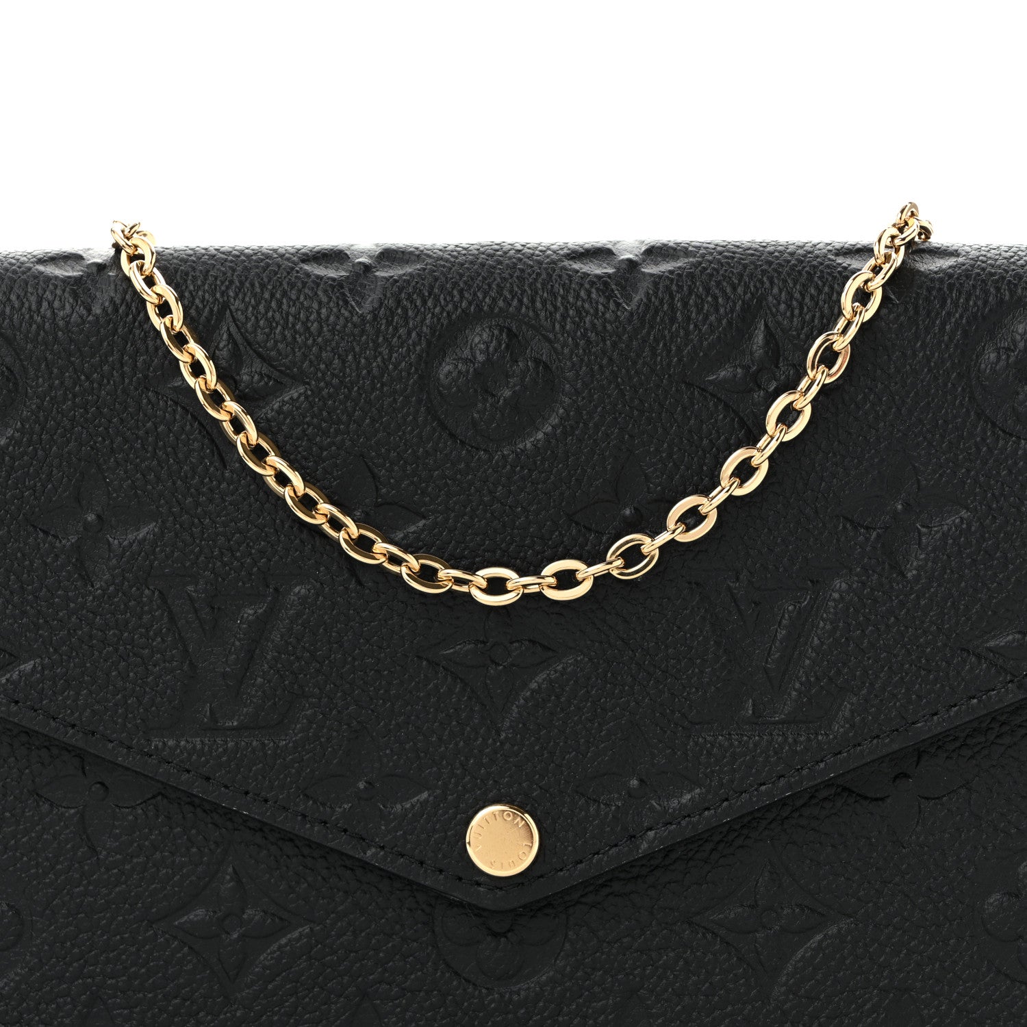 Louis Vuitton Empreinte Pochette Felicie Chain Wallet Black 7 of 9