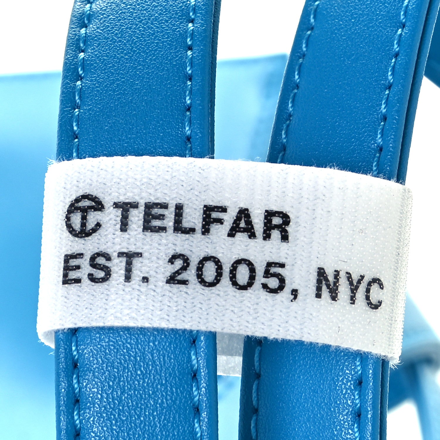 Telfar Vegan Leather Medium Shopping Bag Cyan 8 of 11