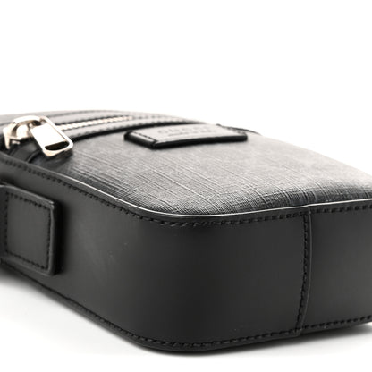 Gucci GG Supreme Monogram Appia Calfskin Web Small Camera Messenger Bag Black Grey 9 of 11