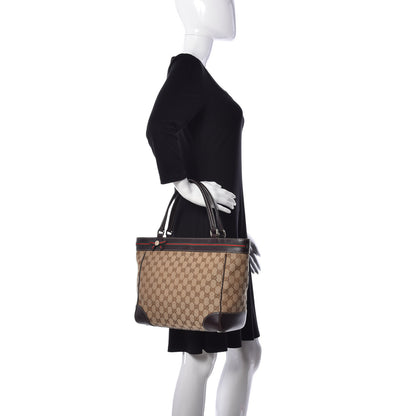 Gucci Monogram Web Medium Mayfair Tote Dark Brown 2 of 9