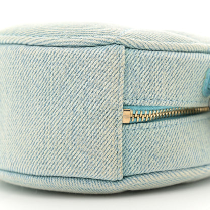 Chanel Denim Quilted Chanel 19 Round Clutch With Chain Neon Blue 10 of 12