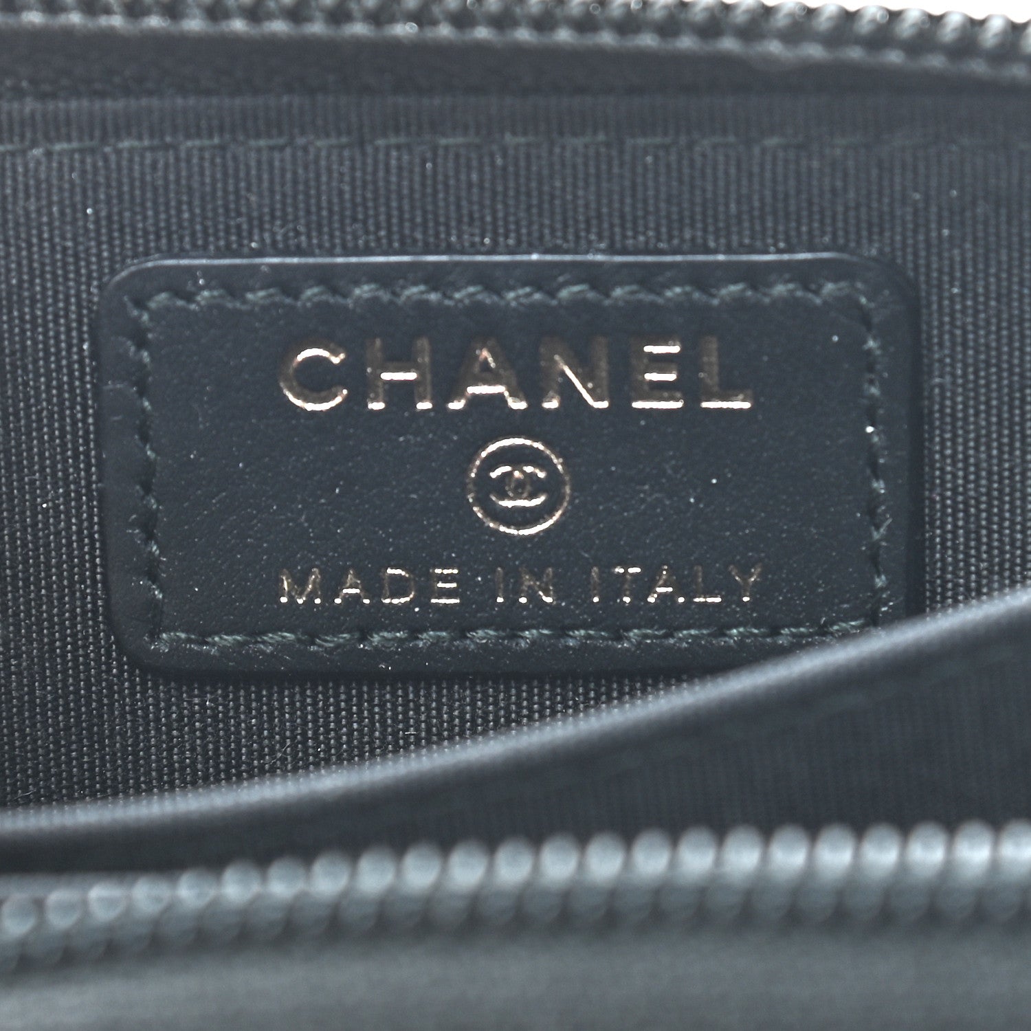 Chanel Caviar Quilted Boy Zip Around Coin Purse Wallet Black 6 of 7