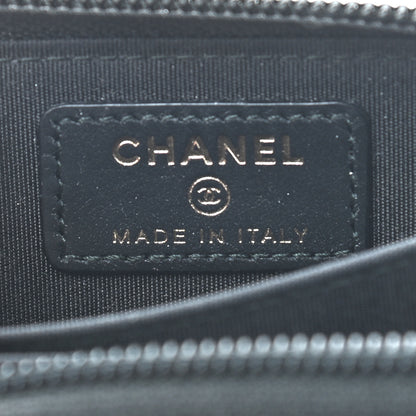 Chanel Caviar Quilted Boy Zip Around Coin Purse Wallet Black 6 of 7