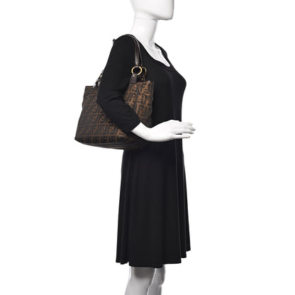 Fendi Zucca Small Chef Shopping Tote Tobacco Moro 2 of 11