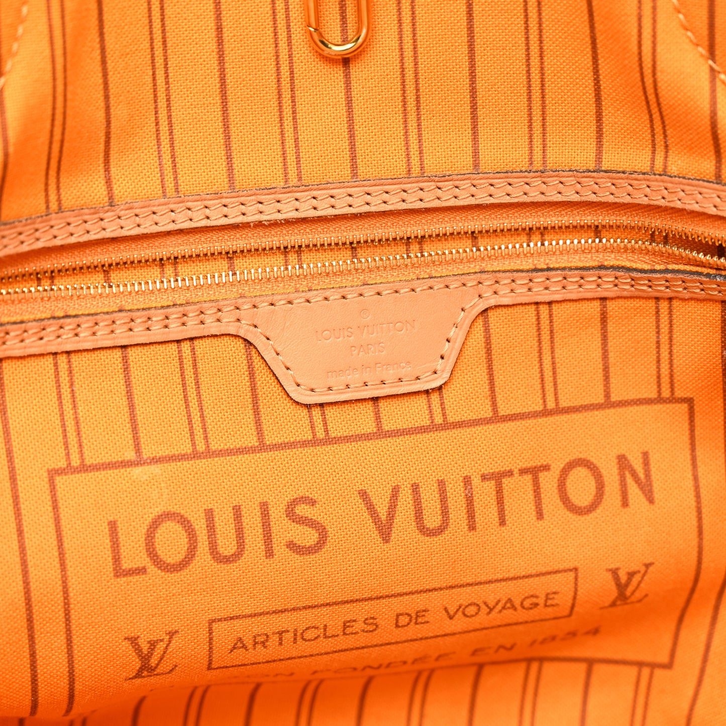 Damier Azur Braided Neverfull MM Orange