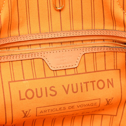 Louis Vuitton Damier Azur Braided Neverfull MM Orange 6 of 15