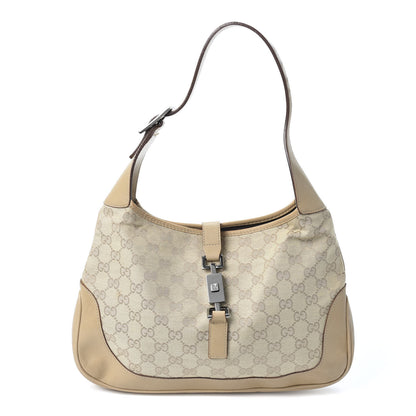 Gucci Monogram Small Jackie O Hobo Beige 1 of 9